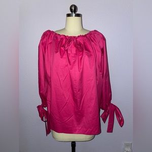 Monica Nera Pink off the shoulder top